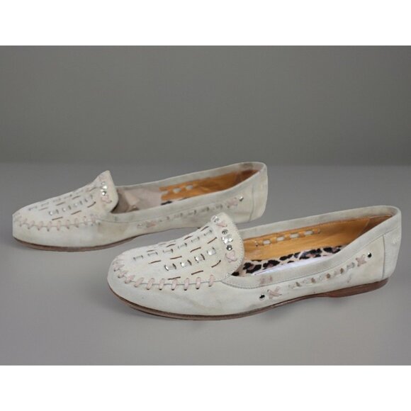 Warren Edwards Women's Suede Leather Size 9 Slip On Shoes Loafers Flat Moccasin - Picture 4 of 11